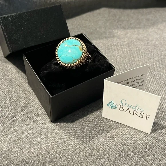 Turquoise Studio Barse Ring-10.5 - Picture 12 of 14